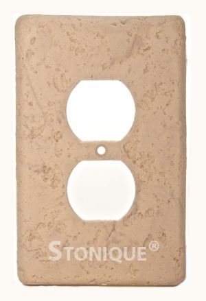 Stonique®  Single Duplex Switch Plate Cover in Espresso